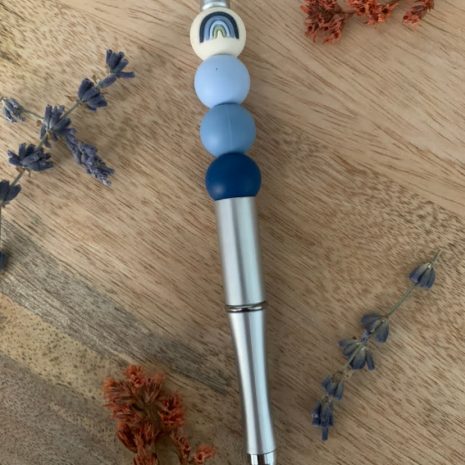 Kralenpen blauw Kralenpen regenboog blauw