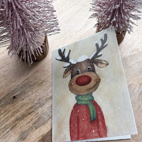 Kerstkaart HERT Kesrtkaart HERT