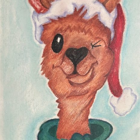 Kerstkaart Lama Kerstkaart Lama