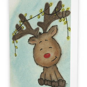 Kerstkaart rendier